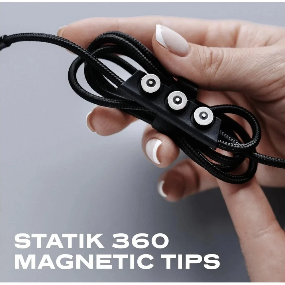 Statik 360 Universal Magnetic Charging Cable w/ 3 Magnetic Tips | 6 FT Cable NEW